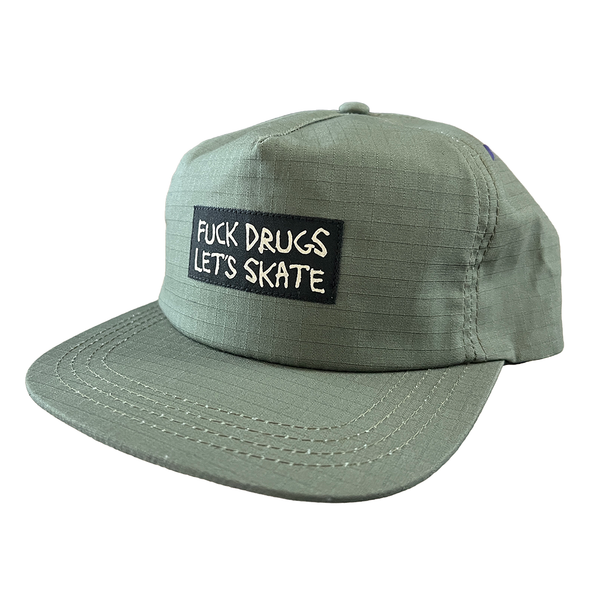 Fuck Drugs Olive Snapback